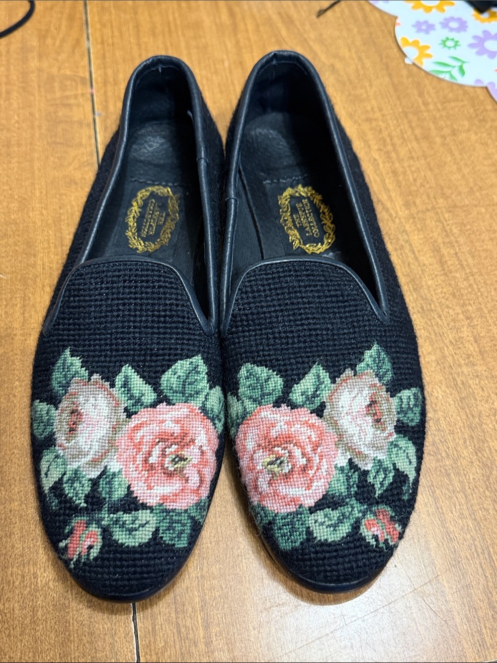 The Larkspur Collection Needlepoint Loafers sz 8.5